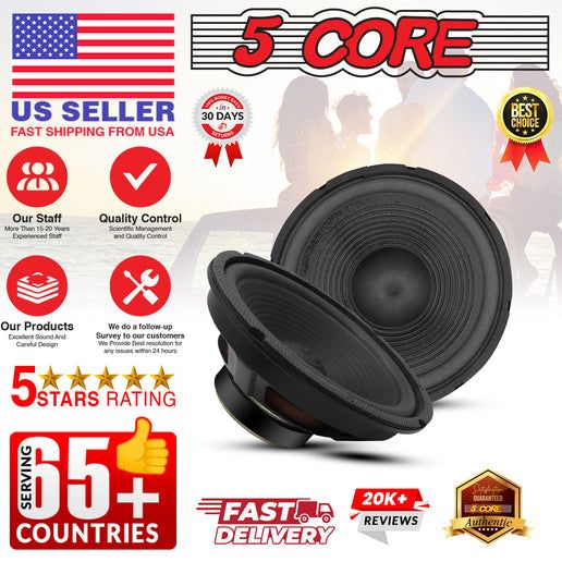 5 Core 8 Inch Subwoofer Speaker 1000W Combined Peak 4Ohm Replacement Car Bass Sub Woofer Core Sports & Fitness