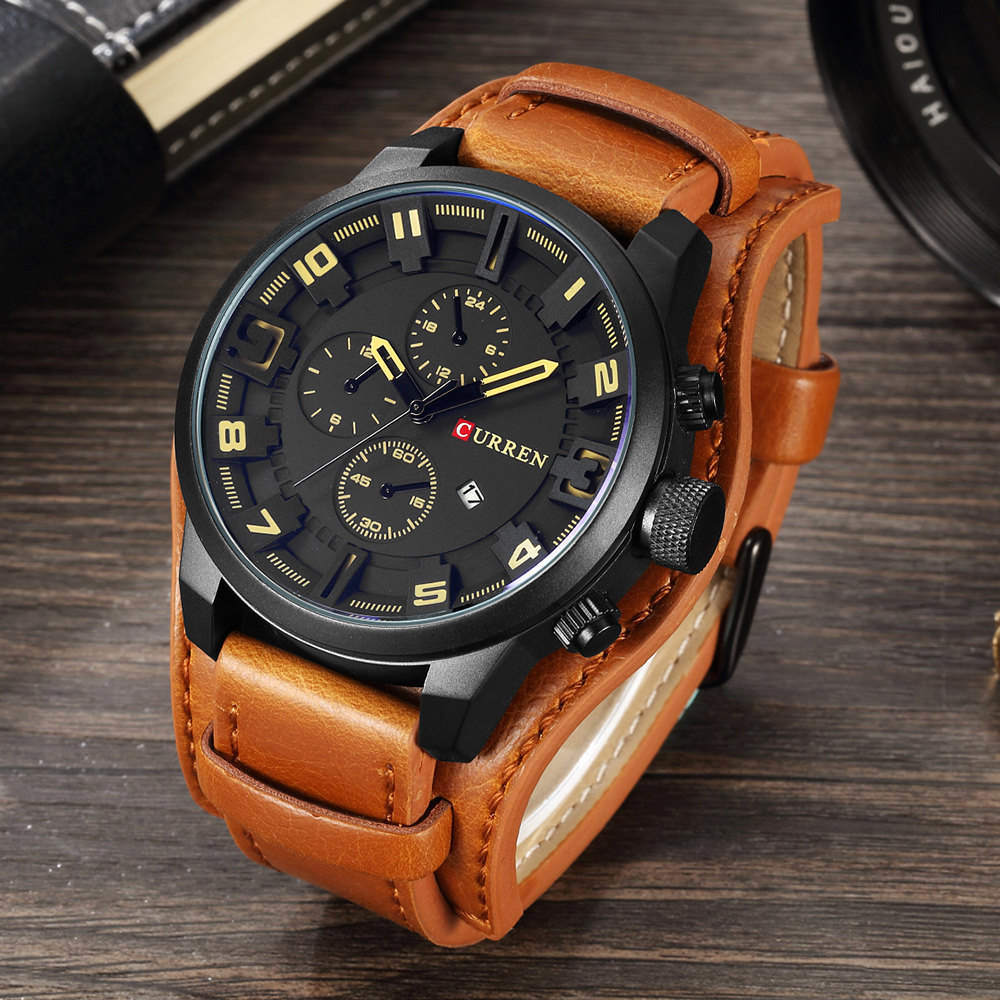 CURREN Top Brand Luxury Business Mens Quartz Watch Male Clock Wrist Watches Date Waterproof Wristwatch Hodinky Relogio Masculino