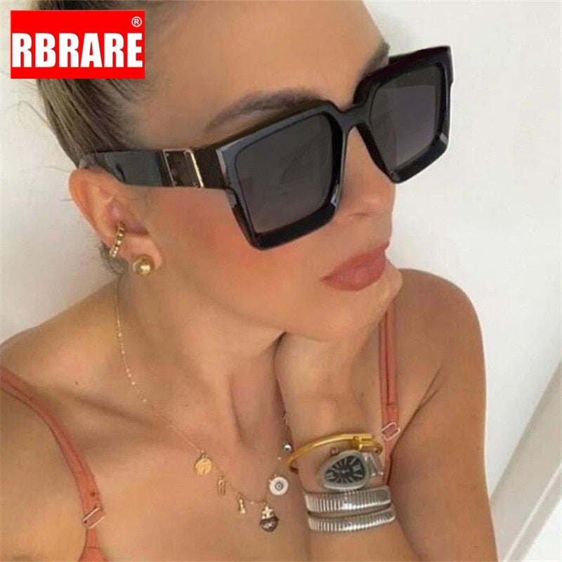 Oversized Square Sunglasses Women Luxury Brand Sunglasses Women Mirror Sun Glasses For Men Eyewear