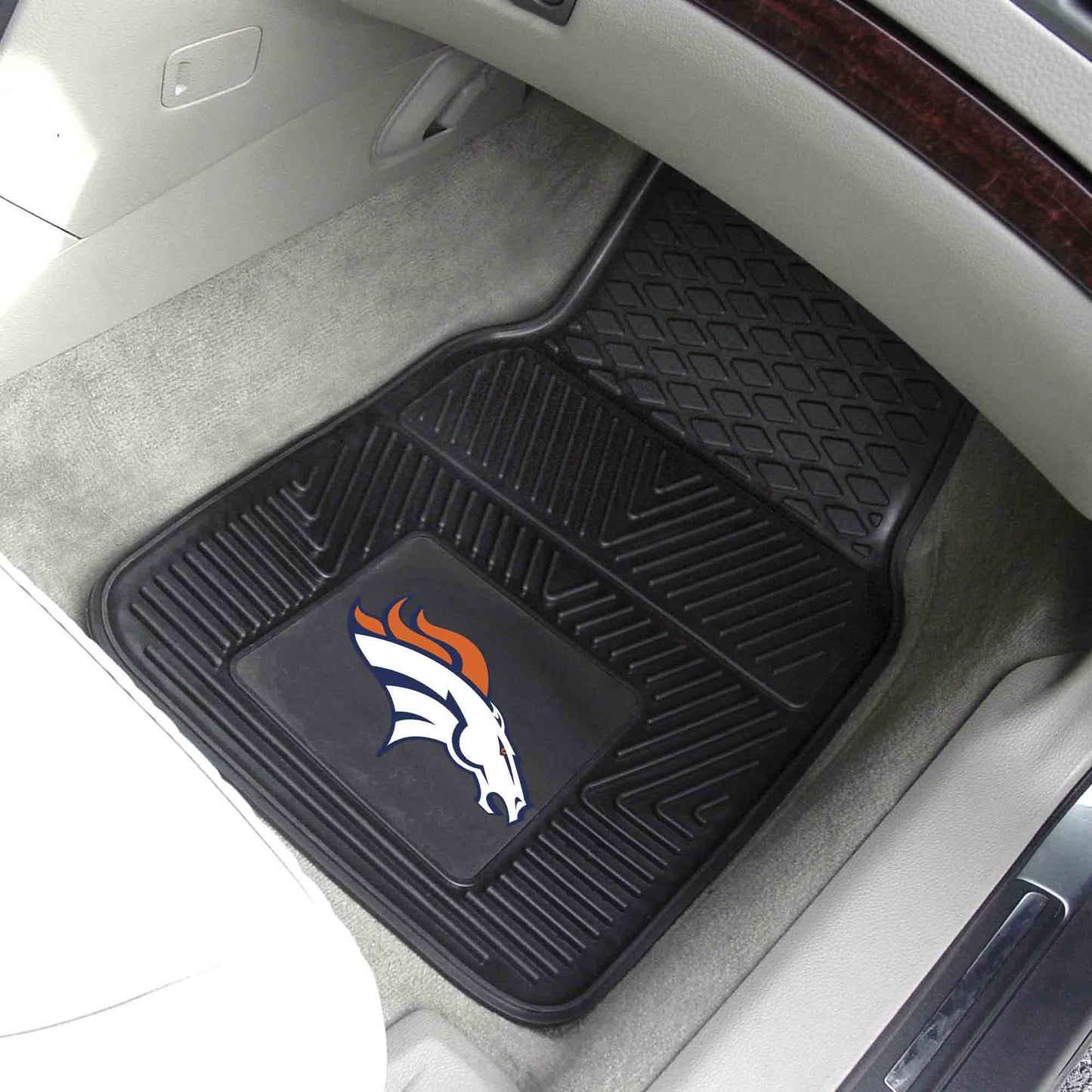 NFL - Denver Broncos 2-pc Vinyl Car Mats 17"x27"