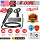 5 Core Microphone Professional Dynamic Vocal Neodymium Cardioid Unidirectional Handheld Mic for Speakers, Karaoke W/Steel Mesh Grille, Metal Body ON/Off Switch 16ft Detachable Cable+Clip+Bag-ND 58 BLK