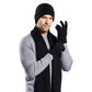 Winter Knitted Hat Scarf Gloves 3Pcs Winter Warm Beanie and Touch Screen Gloves Long Neck Scarf Set Knit Beanie Skull Cap Neck Warmer Anti-Slip Mittens for Men Women