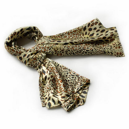 Blando Special Leopard Grain Color Animal Print Natural Elegant Silk Scarf/Wrap/Shawl(Large)