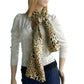 Blando Special Leopard Grain Color Animal Print Natural Elegant Silk Scarf/Wrap/Shawl(Large)