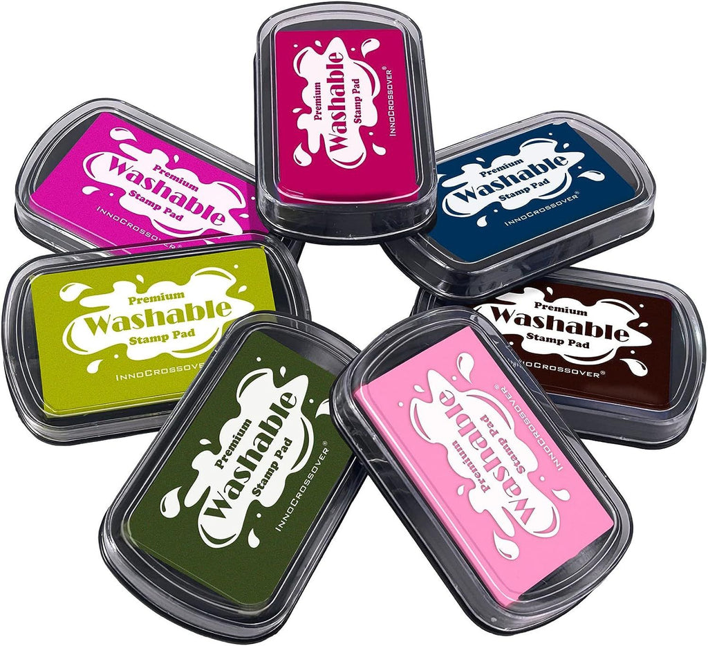 7 Washable Ink Pads for Rubber Stamps