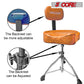 5 CORE Drum Throne with Backrest Brown Thick Padded Saddle Drum Seat Comfortable Motorcycle Style Drum Chair Stool Height Adjustable Double Braced Tripod Legs for Drummers - DS CH BR REST