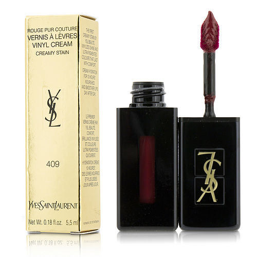 YVES SAINT LAURENT by Yves Saint Laurent Rouge Pur Couture Vernis A Levres Vinyl Cream Creamy Stain - # 409 Burgundy Vibes --5.5ml/0.18oz