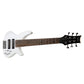 Glarry 44 Inch GIB 6 String H-H Pickup Laurel Wood Fingerboard Electric Bass Guitar with Bag and other Accessories White