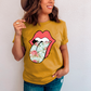 Hippie Floral Tongue T-Shirt