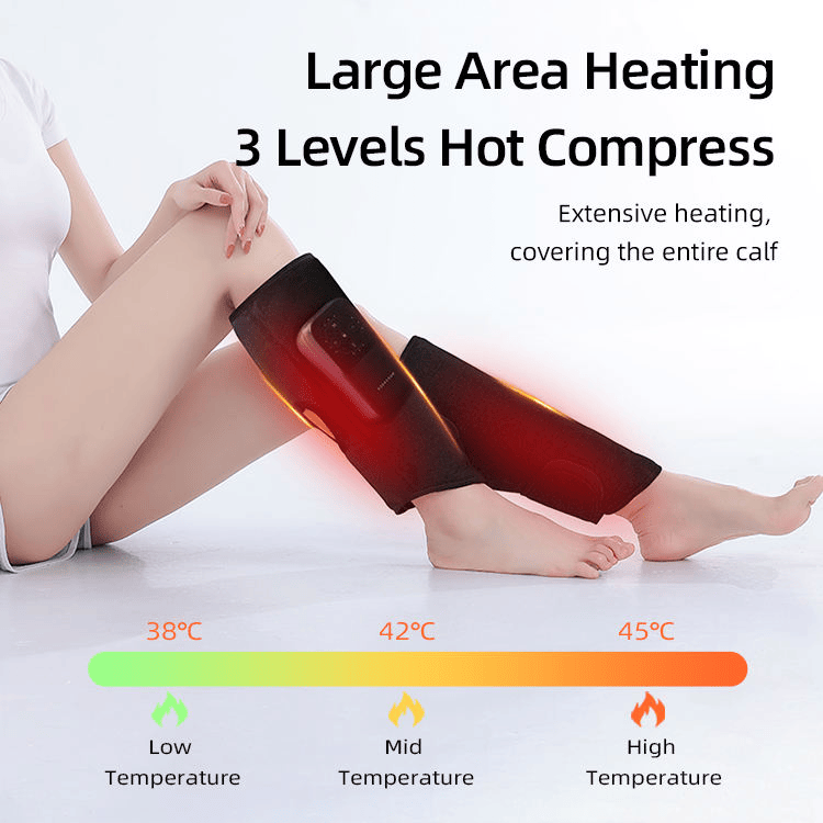 PSK709J-2 Air Compression Calf Massager with EMS Pulse and Vibration for Soothing Leg Relief Core Sports & Fitness