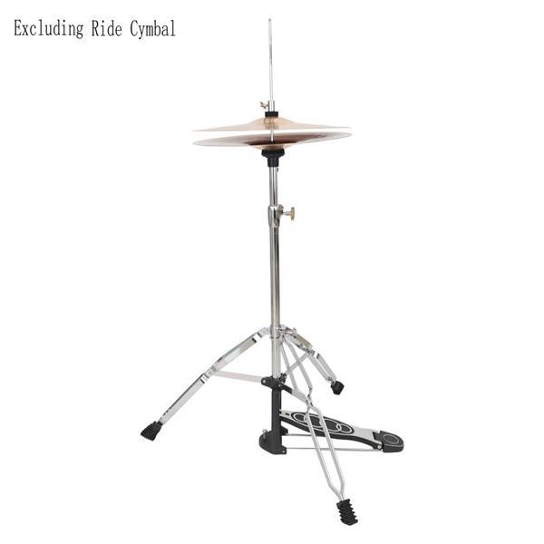 Professional Pedal Control Style Drum High Hat Cymbal Stand with Pedal Silver & Black