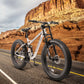 A26309 26 inch Mountain Bike,Full-Suspension 21 Speeds Drivetrain with Disc-Brake MTB Bicycle, 26*4" Fat tire Bike for Men