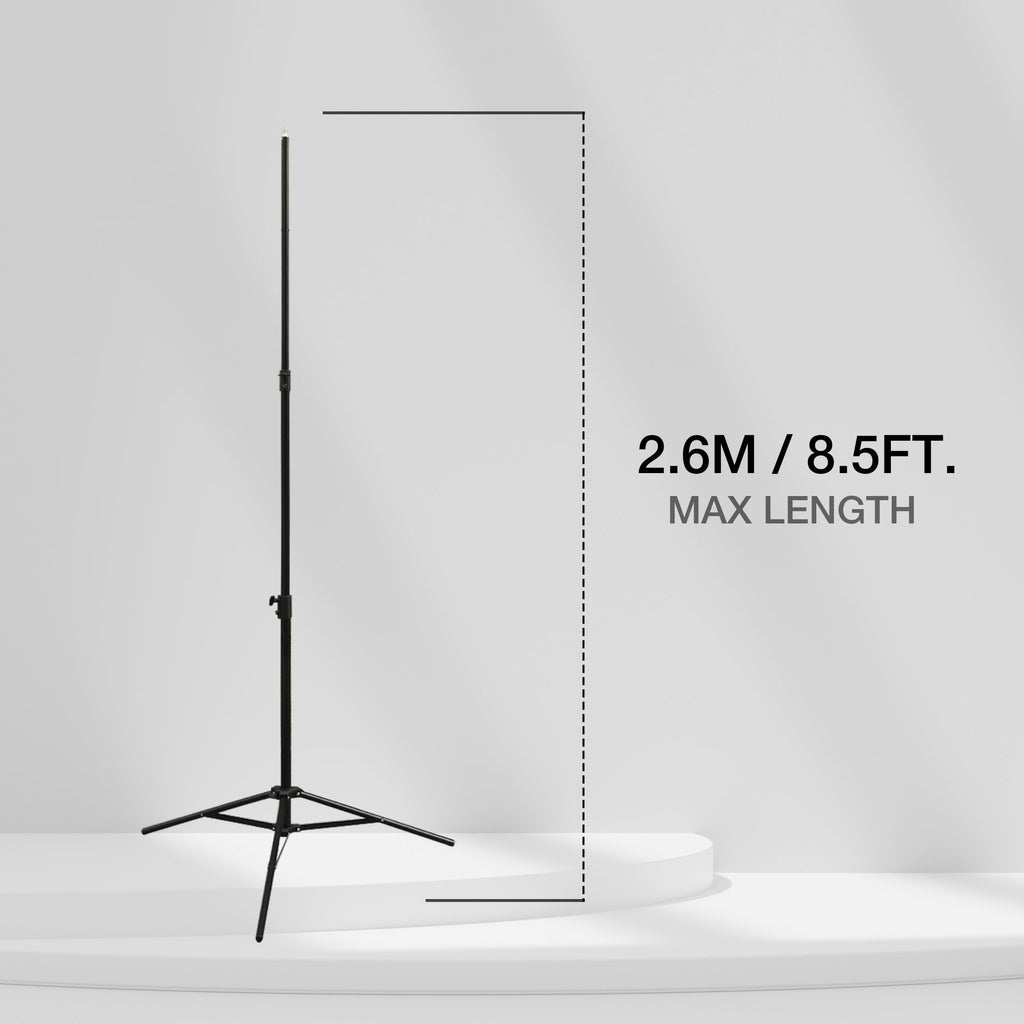 8.5ft Heavy Duty Light Stand, Adjustable Photography Stand Photo Video Studio Tripod Stand for Studio Light, Flash, Umbrella, Ring Light