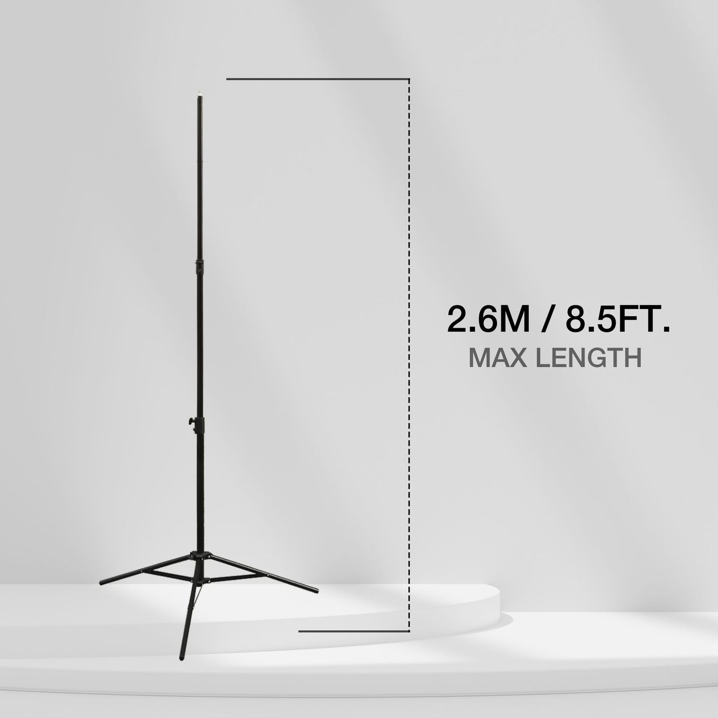 8.5ft Heavy Duty Light Stand, Adjustable Photography Stand Photo Video Studio Tripod Stand for Studio Light, Flash, Umbrella, Ring Light