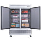 Dukers Commercial Double Door Bottom Mounted Upright Reach-in Freezer in Stainless Steel 40.74cu.ft.