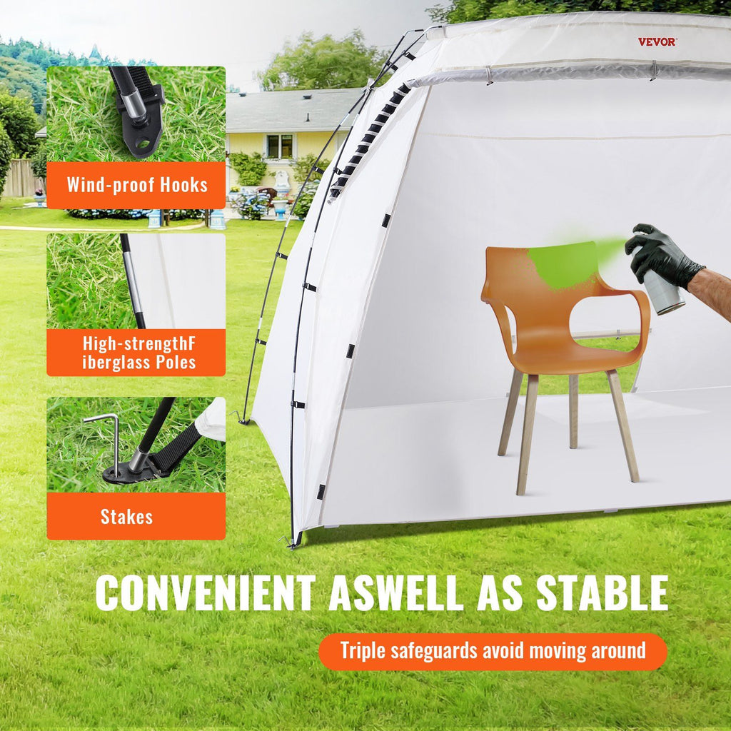 VEVOR Portable Paint Booth, Larger Spray Paint Tent