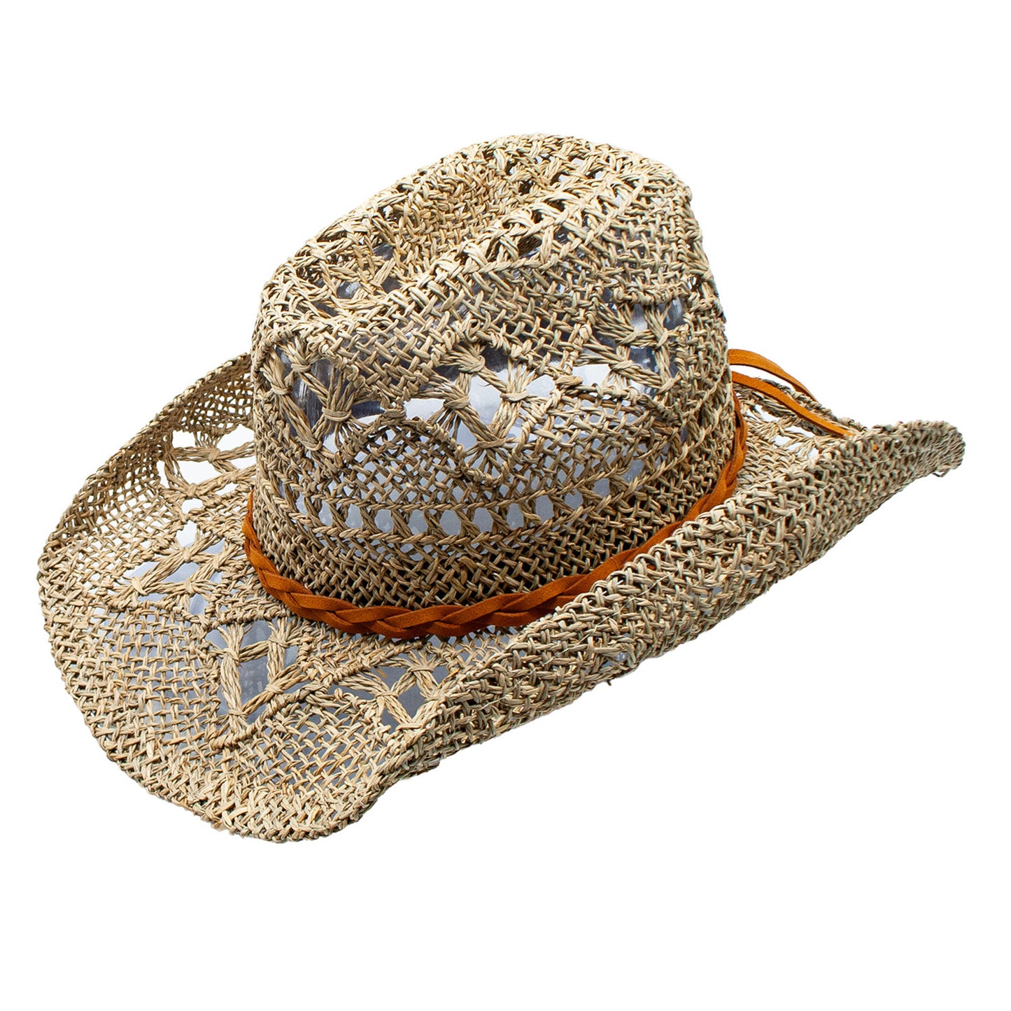 Gile Seagrass Braided Band Beach Sun Drifter Cowboy Hat