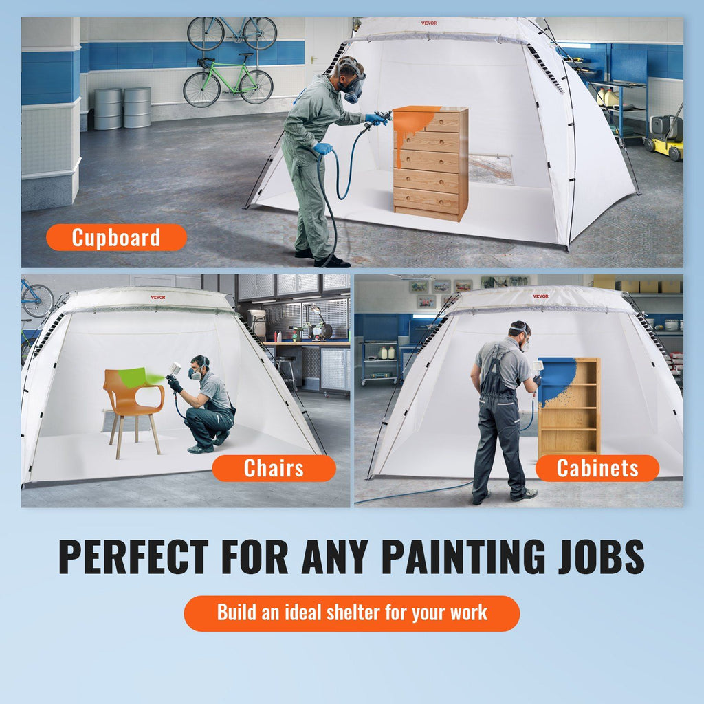 VEVOR Portable Paint Booth, Larger Spray Paint Tent