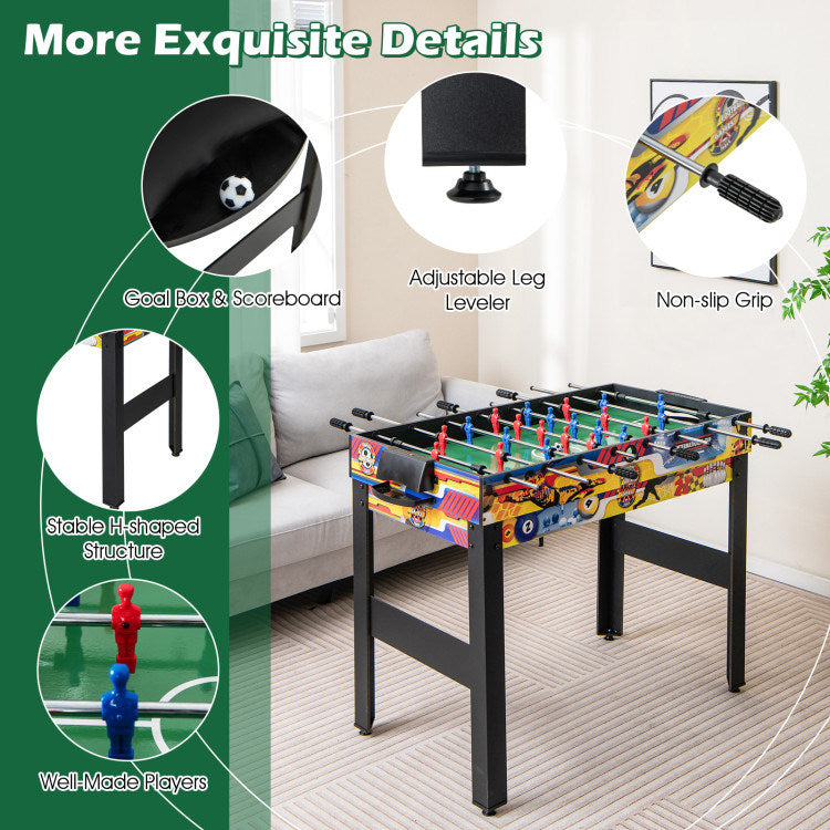 12-in-1 Game Table - Foosball Air Hockey Pool Chess & Ping Pong