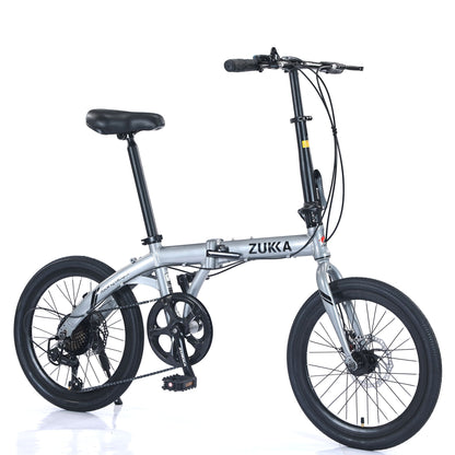 20" Folding City Bike Aluminum Frame 7 Speed Folding Bike