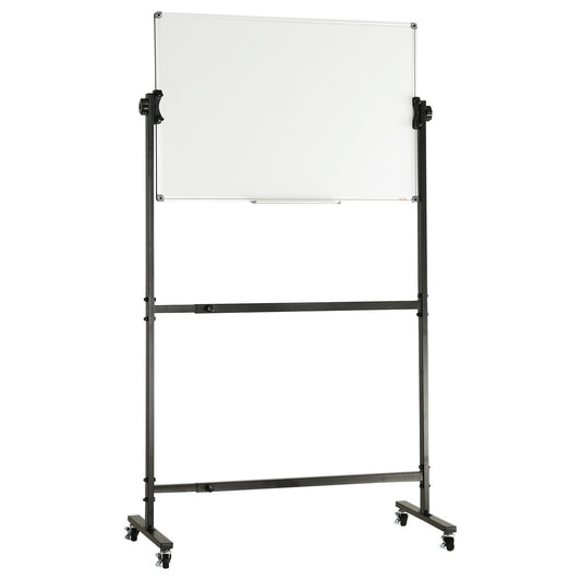 VEVOR Rolling Magnetic Whiteboard, Double-sided Mobile Whiteboard 36x24 Inches, Adjustable Height Dry Erase Board with Wheels, 1 Magnetic Erase & 3 Dry Erase Markers & Movable Tray Office, School