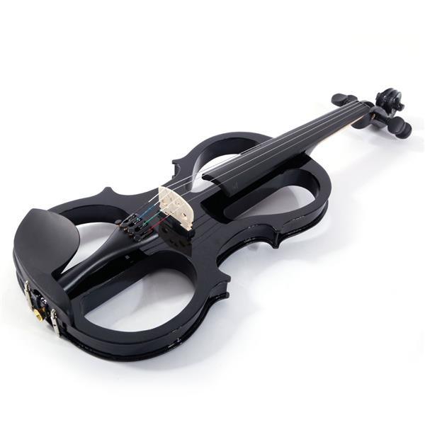 4/4 Electric Silent Violin Case Bow Rosin Headphone Connecting Line V-0