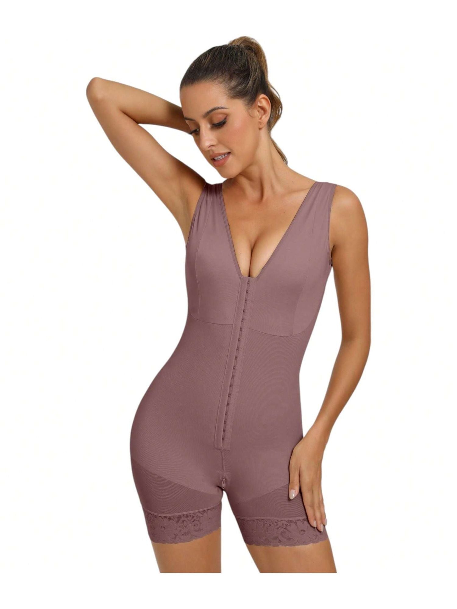 Fasjrixa Fajas Colombianas Full Body Shaper with Zipper Cnasti Strings and Thangs