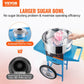 VEVOR Electric Cotton Candy Machine with Cart, 1000W Commercial Candy Floss Maker with Stainless Steel Bowl, Sugar Scoop and Drawer, Perfect for Home, Kids Birthday, Family Party, Blue