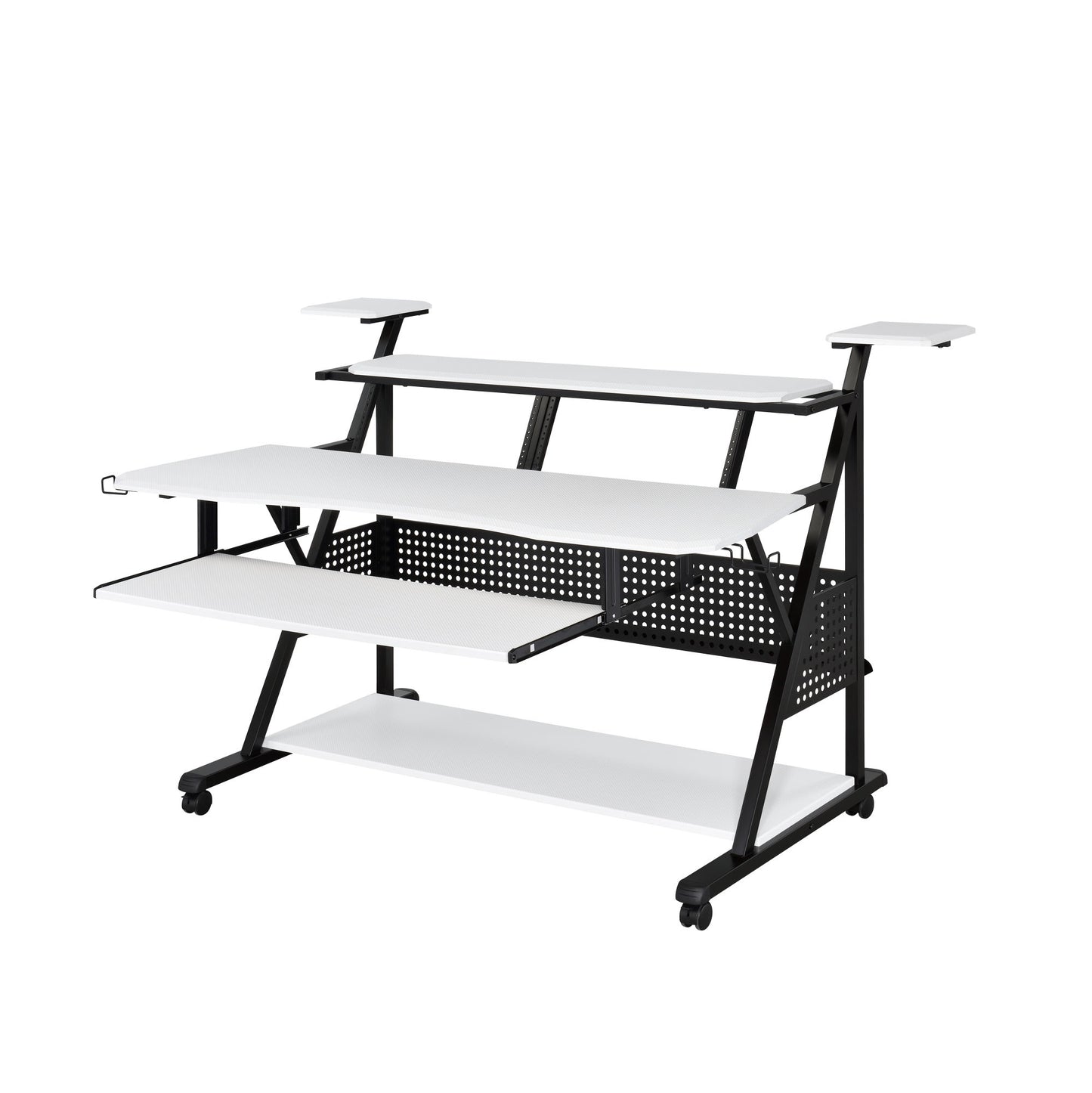 ACME Willow Music Desk, White & Black Finish OF00996