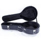 Glarry Hardshell A-Style Microgroove Pattern Leather Wood Mandolin Case Black