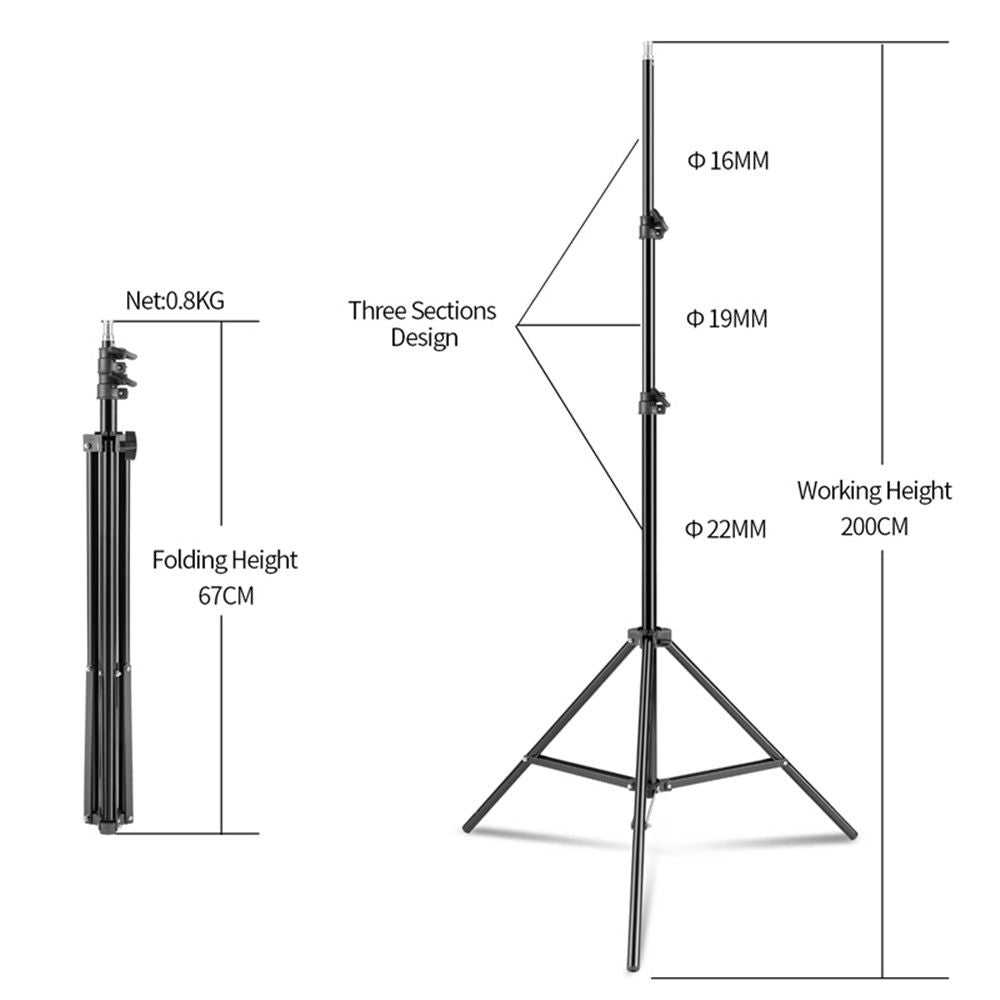 SH Softbox Lighting Kit Photography Continuous 50x70CM Light Soft Box For Photo Studio With 8PCS E27 Socket Lighting Bulbs