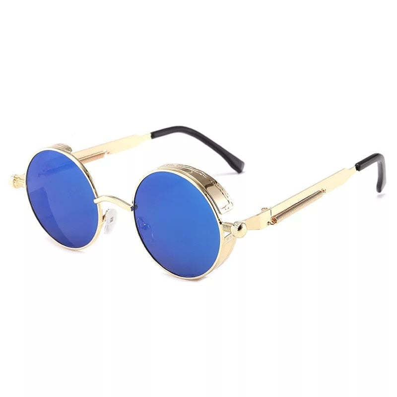 Classic Gothic Steampunk Sunglasses Luxury Brand Designer High Quality Men and Women Retro Round Metal Frame Sunglasses UV400