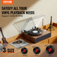 VEVOR Vinyl Record Player, 3-Speed, Belt Driven Turntable Player with Built-in 10W Stereo Speakers Magnetic Cartridge, Support 33/45/78 RPM Bluetooth Aux in RCA Output, for 7/10 /12 in Vinyl Records