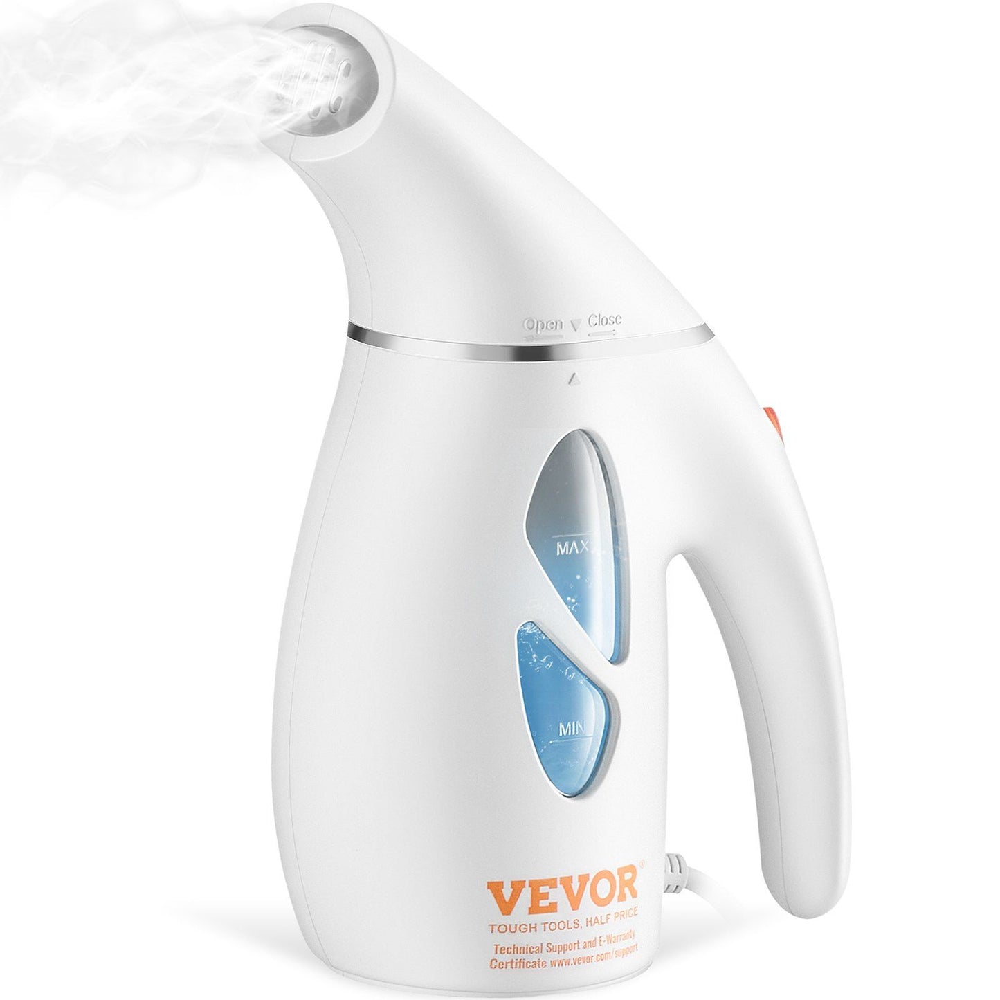 VEVOR Portable Handheld Fabric Steamer, 900W Quick Heat Steamer for Clothes, Wrinkle Remover Clothing Iron Intelligent Controller & Auto-Off & Large Detachable Water Tank, With Gloves