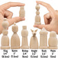 Unfinished Wood Chess Pieces Only Set of 32 pcs Paint Your Own Chess Set Blank Chess Sets for DIY Unfinished for Arts and Crafts