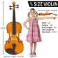 Full Size 4/4 Violin Set for Adults Beginners Students with Hard Case,Violin Bow,Shoulder Rest,Rosin,Extra Strings and Sordine