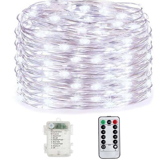 33 Feet 100 LED Fairy Lights with Remote Timer, Battery Operated Twinkle String Lights