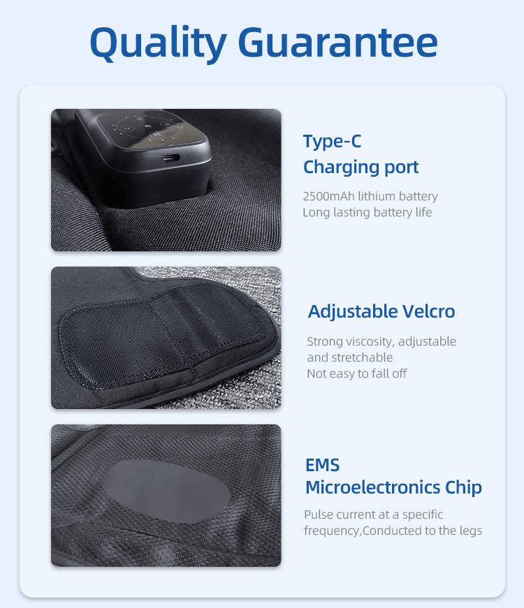 PSK709J-2 Air Compression Calf Massager with EMS Pulse and Vibration for Soothing Leg Relief Core Sports & Fitness