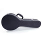 Glarry Hardshell A-Style Microgroove Pattern Leather Wood Mandolin Case Black