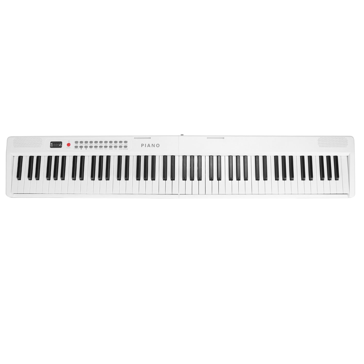 Folding Piano Keyboard 88 Keys Foldable Full Size Semi Weighted Piano Digital Electronic Piano with LCD Screen Carry Bag Mic Sheet Music Stand Sticker for Beginners Kids
