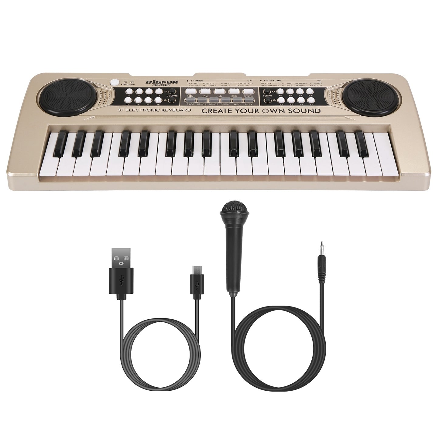 37 Keys Digital Music Electronic Keyboard Electric Piano Musical Instrument Kids Learning Keyboard with Microphone for 3-10 Year Old Kids Girls Boys