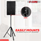 5 Core Karaoke Machine 150W Big Bluetooth PA System Powered DJ Singing Party Speaker w 2 Wireless Microphones Portable Large Professional Outdoor Sound Set For Adults - ACTIVE DJ 12 2-MIC