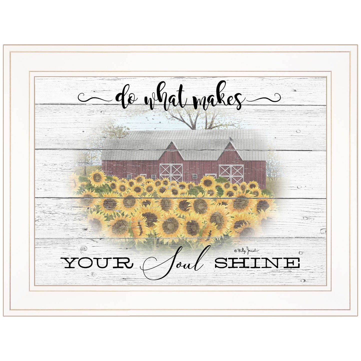 "Do What Makes Your Soul Shine" By Billy Jacobs, Ready to Hang Framed Print, White Frame