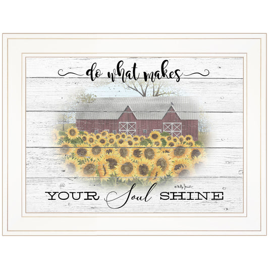 "Do What Makes Your Soul Shine" By Billy Jacobs, Ready to Hang Framed Print, White Frame