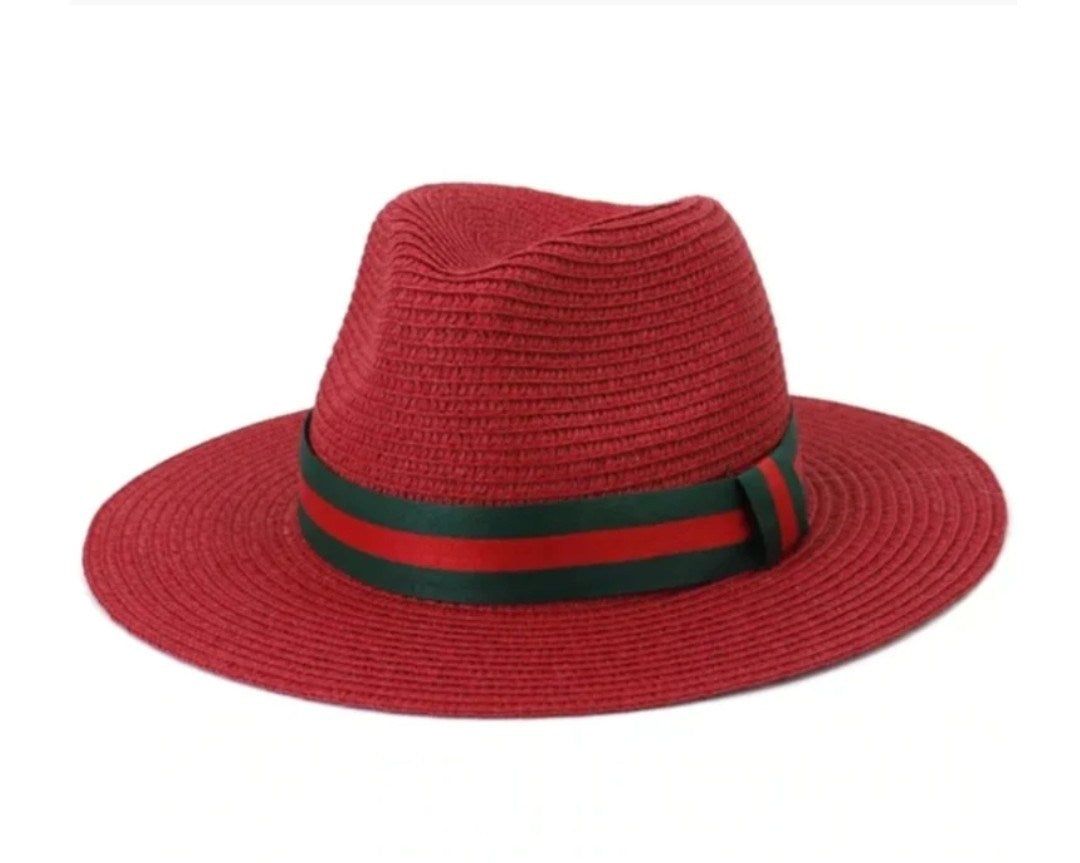 Gucci Inspired Straw Fedoras