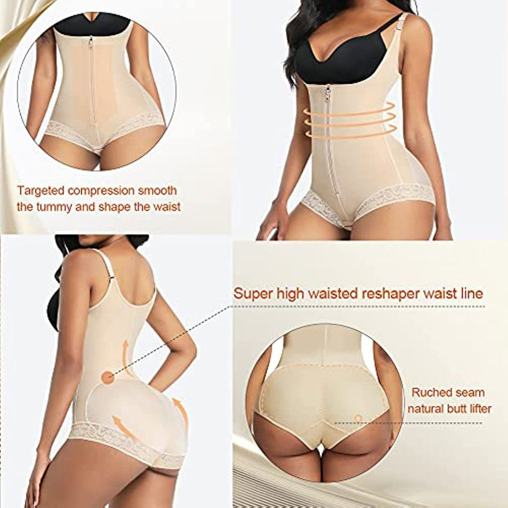 Shapewear for Women Seamless Firm Triple Control Faja Plus Size Thigh Slimmer Tummy Control Body Shaper Cnasti Strings and Thangs