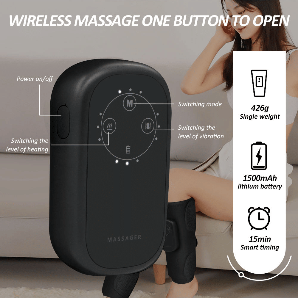 PSK709J-2 Air Compression Calf Massager with EMS Pulse and Vibration for Soothing Leg Relief Core Sports & Fitness