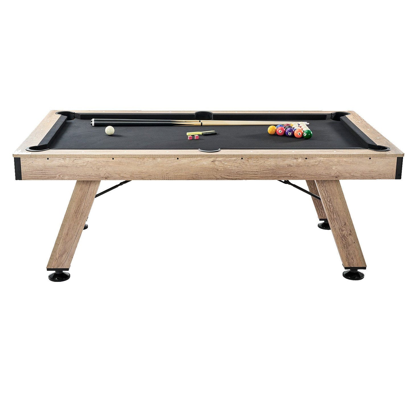 VEVOR Billiards Table, 7 ft Pool Table, Adjust Legs Stable Billiards Table, Pool Table Set Includes Balls, Cues