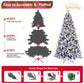 8FT PE/PVC/Pine Mixed Christmas Tree with Colorful + Warm Light 10-Function LED, Memory Wire & Easy Power Technology