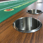 INO Design 96" Premium 10 Player Oval Brown & Green Speed Cloth Texas Holdem Casino Poker Table with Dimmable LED